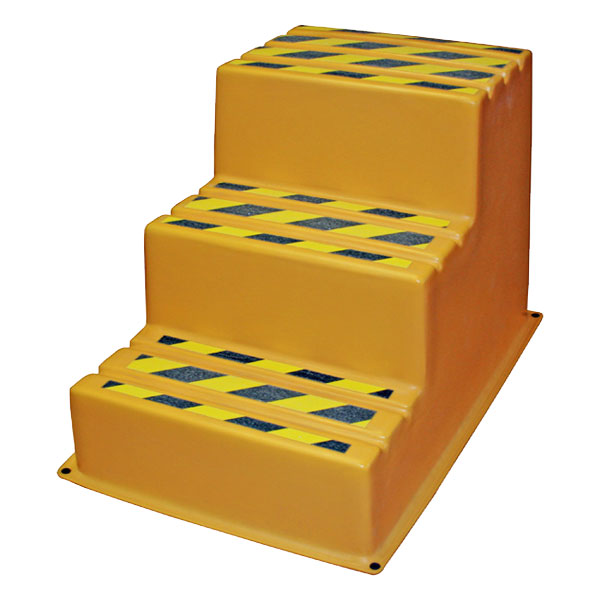 thumbnail image 2 of Heavy Duty 3-Tread Yellow Plastic Safety Step – 440mm Wide, 260kg Load 2 of 5