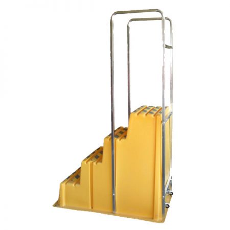 SS4-HR - SS Series Four-Step Safety Step Stand with Handrail - 28 x 46 x 40